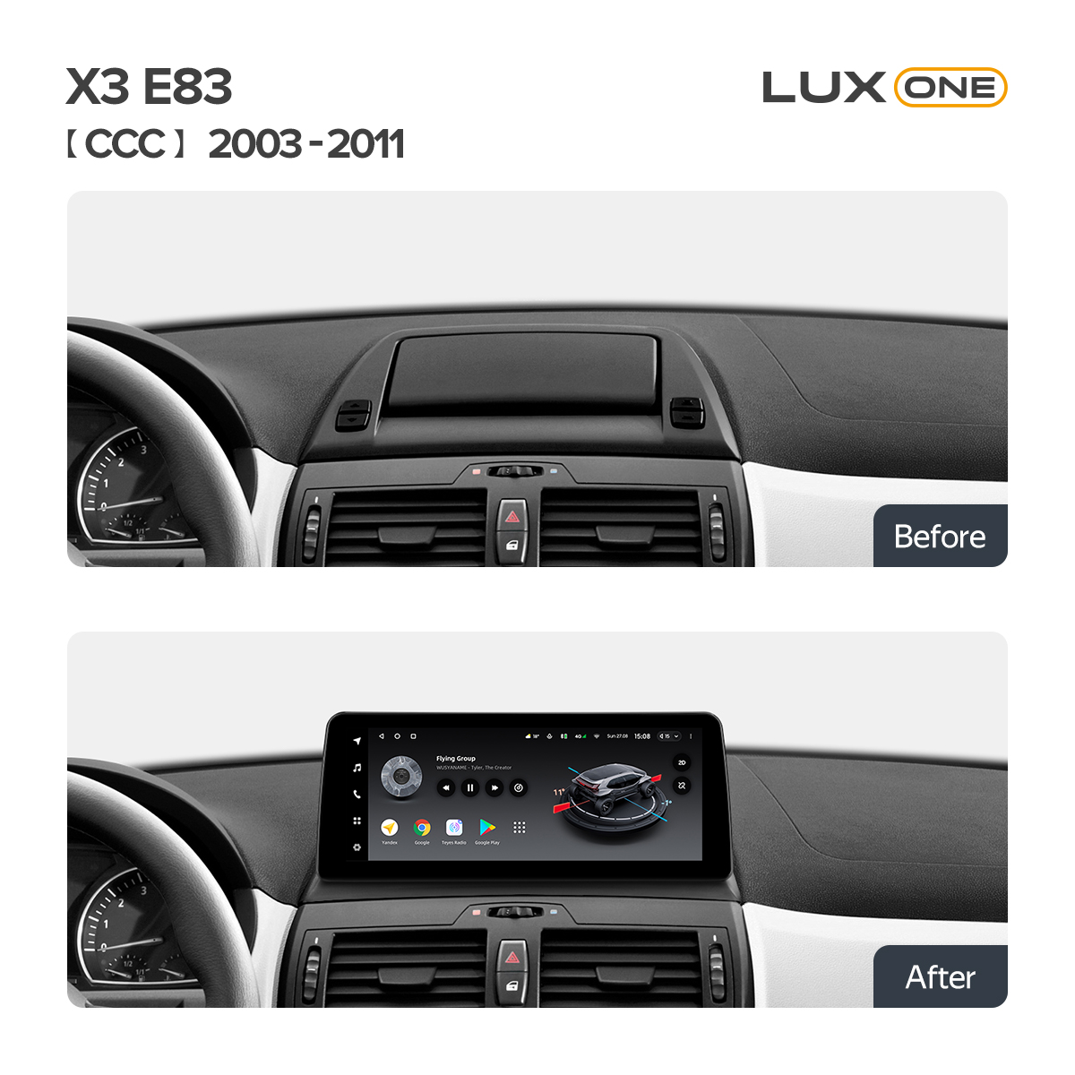 Штатная магнитола Teyes BMW X3 E83 CCC 2003-2011 LUX ONE 6gb/128gb 12