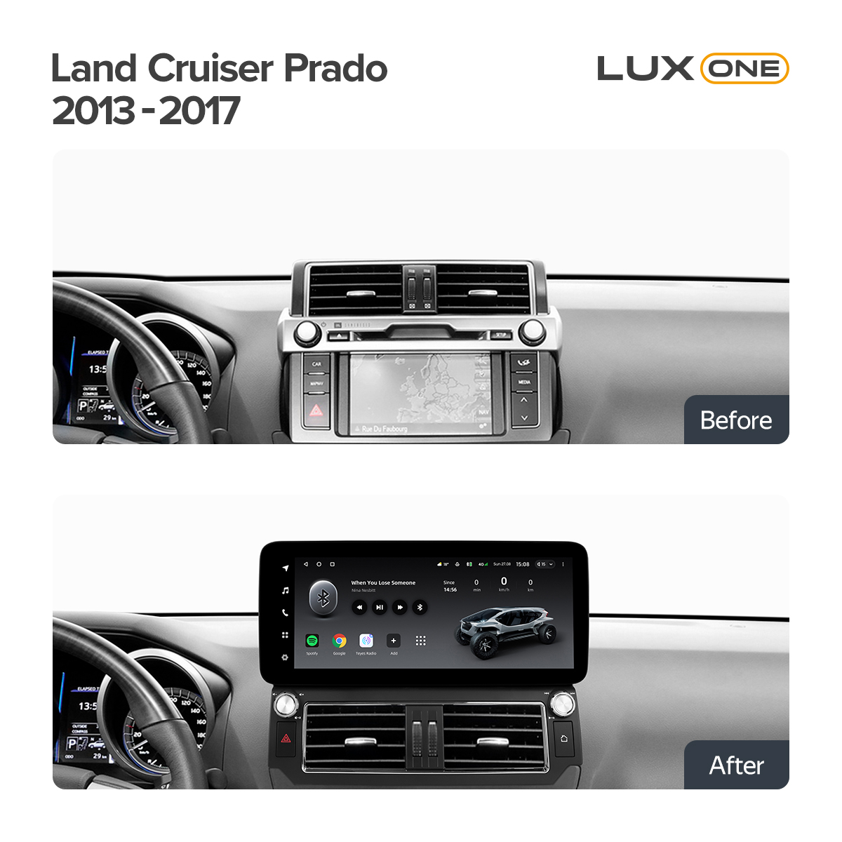 Рамка Teyes Toyota Prado 150 2013-2017 12 Lux One