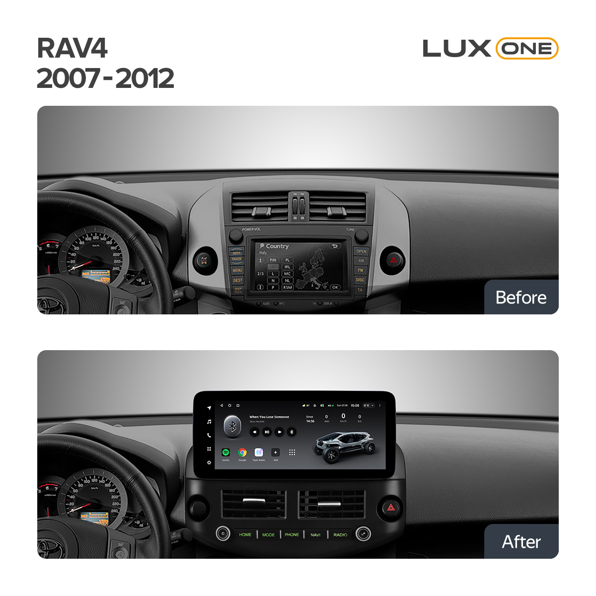 Рамка Teyes Toyota Rav4 2006-2012 12 Lux One