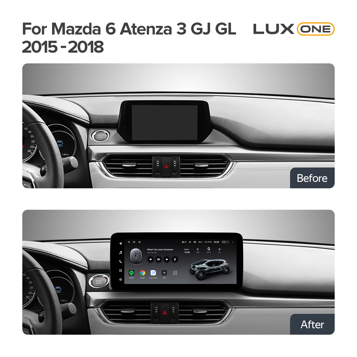 Рамка Teyes Mazda 6 GJ/GL 2015-2018 12 Lux One