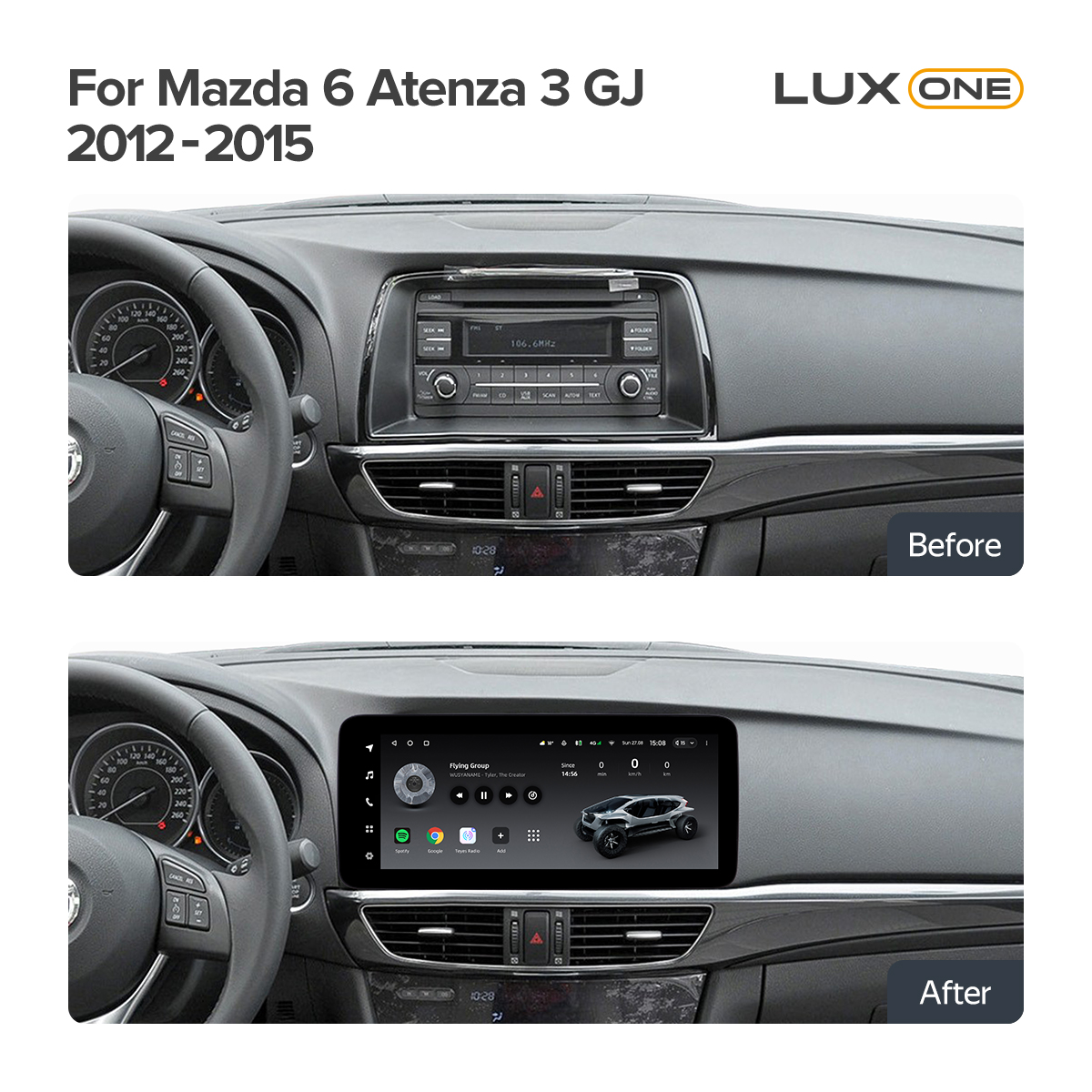 Рамка Teyes Mazda 6 GJ 2012-2015 12 Lux One