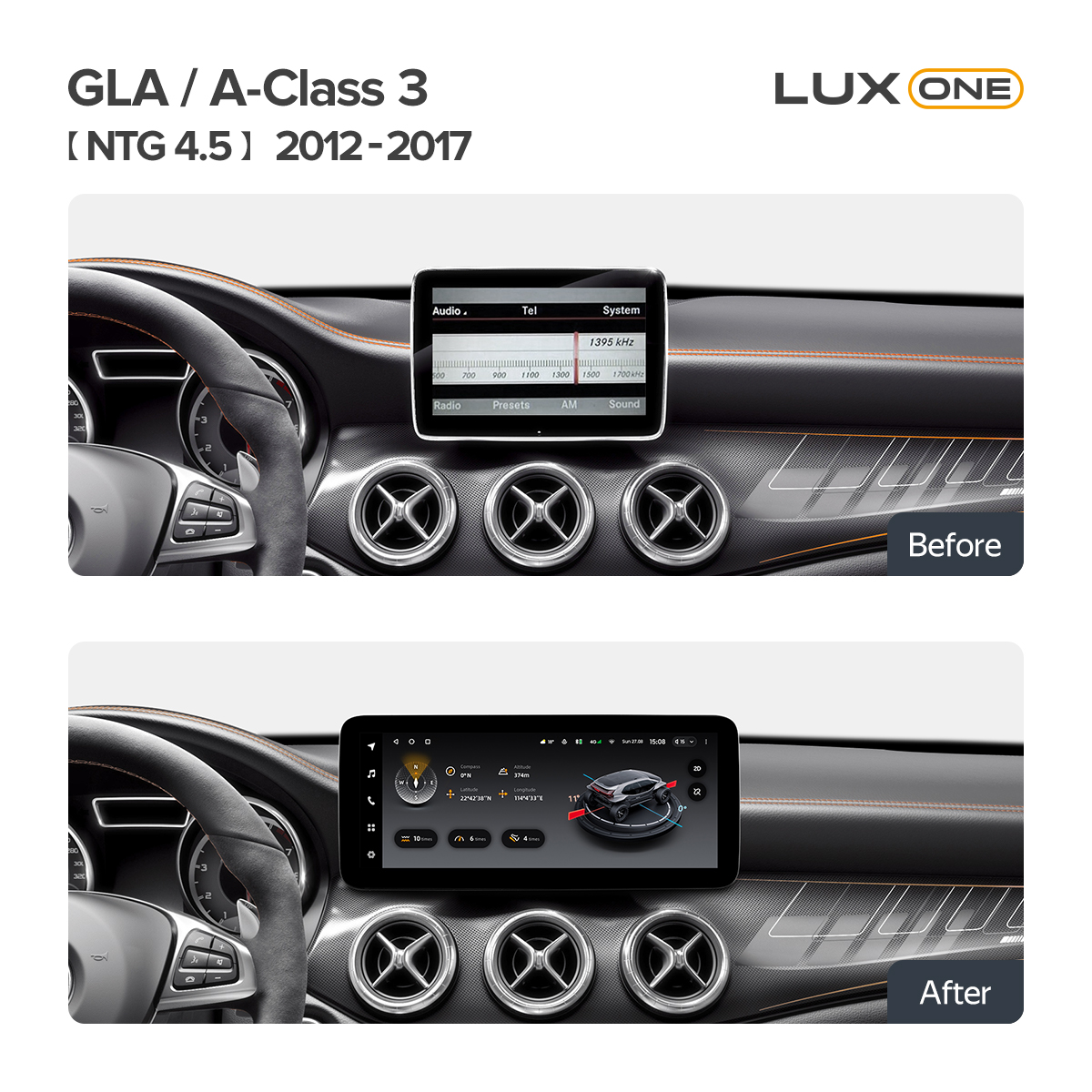 Рамка Teyes Mercedes A/GLA NTG 4.5 2012-2017 12 Lux One